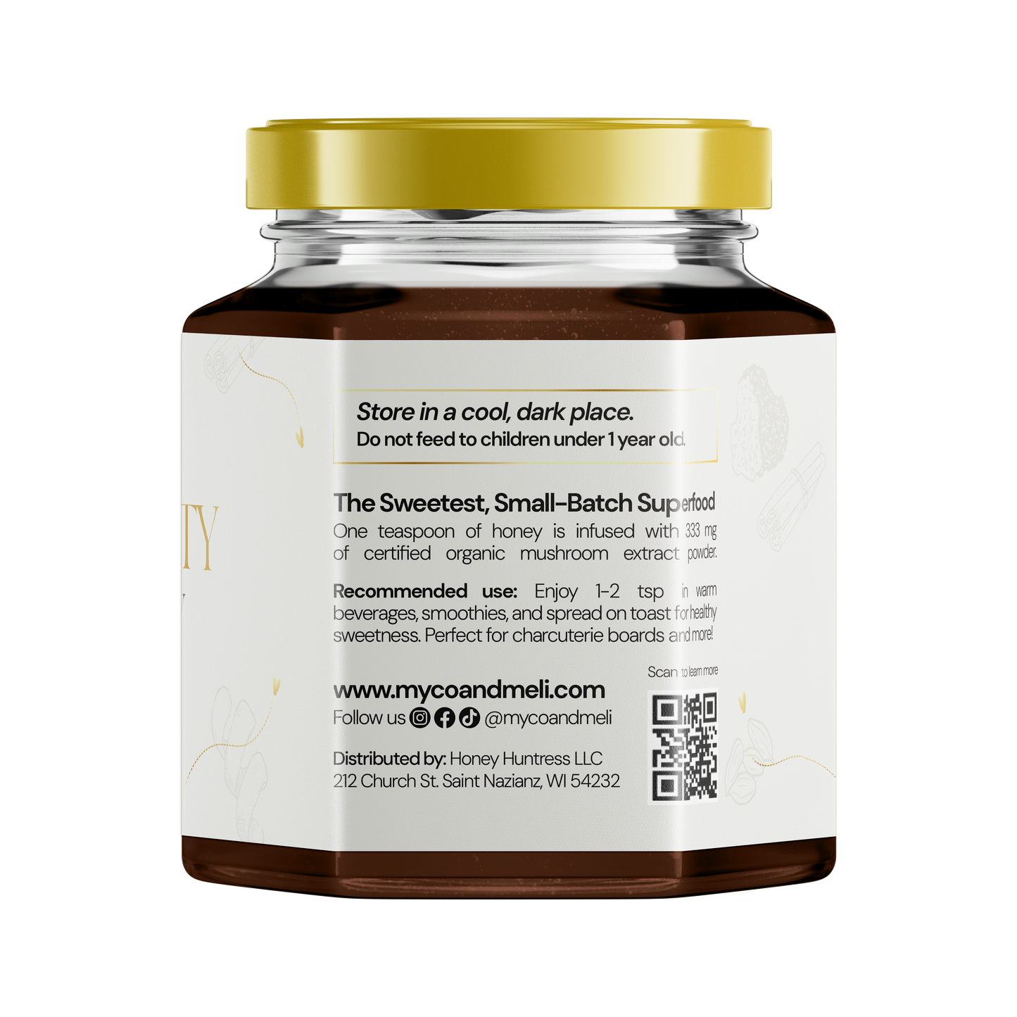 Immortality: Raw Creamed Honey with Organic Chaga and Chai Spices