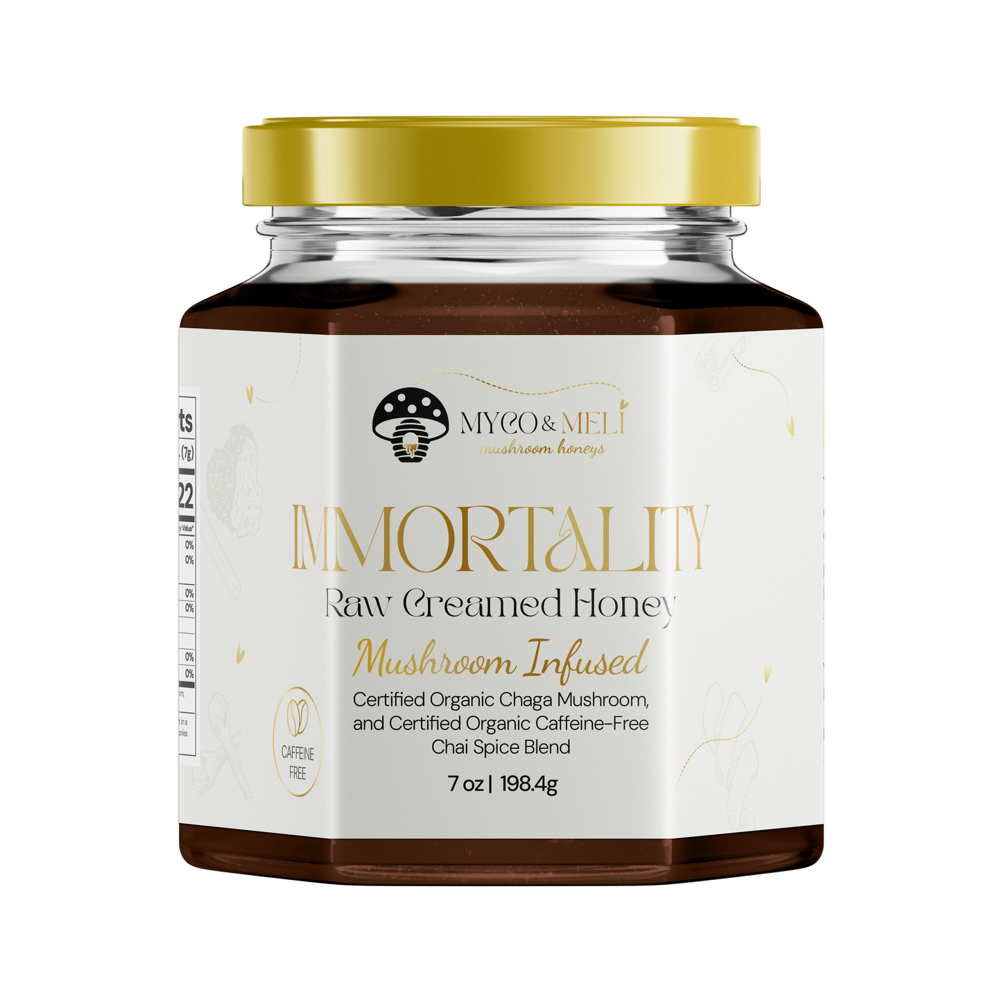 Immortality: Raw Creamed Honey with Organic Chaga and Chai Spices